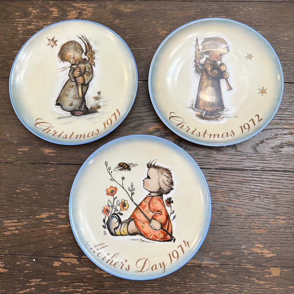 Schmid x Berta Hummer Vintage Collector's Plate Limited Ed Angels 3 Pc